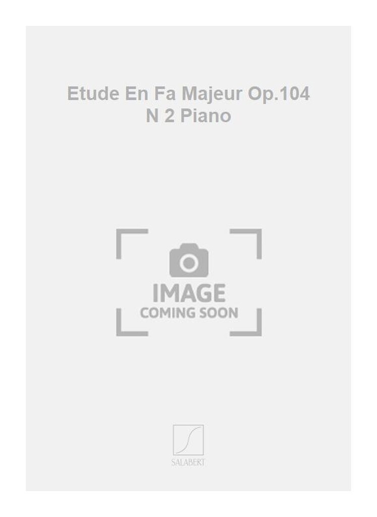 Etude En Fa Majeur Op.104 N 2 Piano